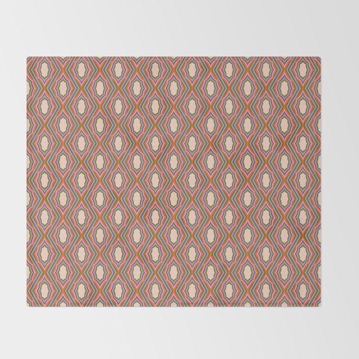 Disco Diamonds Retro Pattern Throw Blanket Gallery Image 2