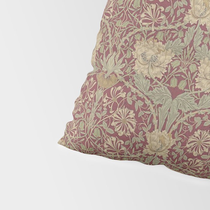 William Morris Honeysuckle & Tulip Red and Gold Pillow Sham Gallery Image 4