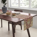 William Morris Honeysuckle & Tulip Red and Gold Table Runner Gallery Image 2
