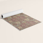 William Morris Honeysuckle & Tulip Red and Gold Yoga Mat Gallery Image 2