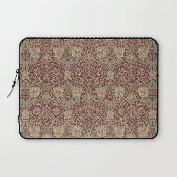 William Morris Honeysuckle & Tulip Red and Gold Laptop Sleeve Gallery Image 1