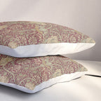 William Morris Honeysuckle & Tulip Red and Gold Pillow Sham Gallery Image 3