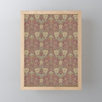 William Morris Honeysuckle & Tulip Red and Gold Mini Art Print Gallery Image 1