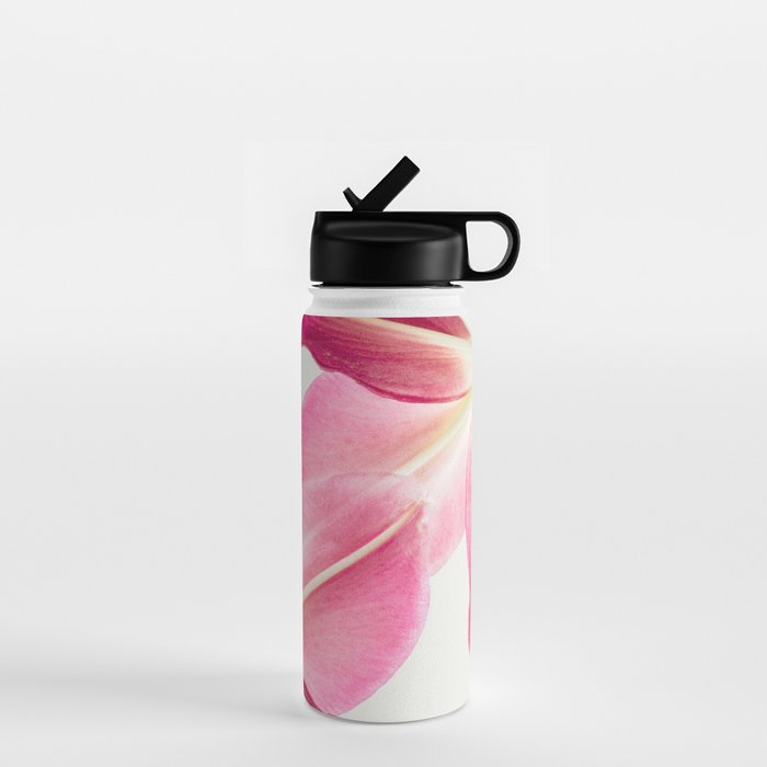 Pink Petals - Flower Photography, Botanical Water Bottle Gallery Image 1