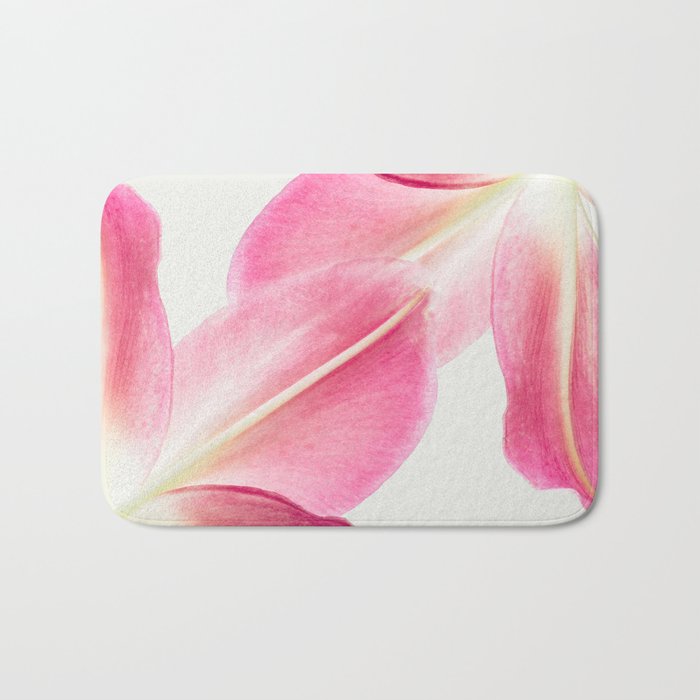 Pink Petals - Flower Photography, Botanical Bath Mat Gallery Image 1