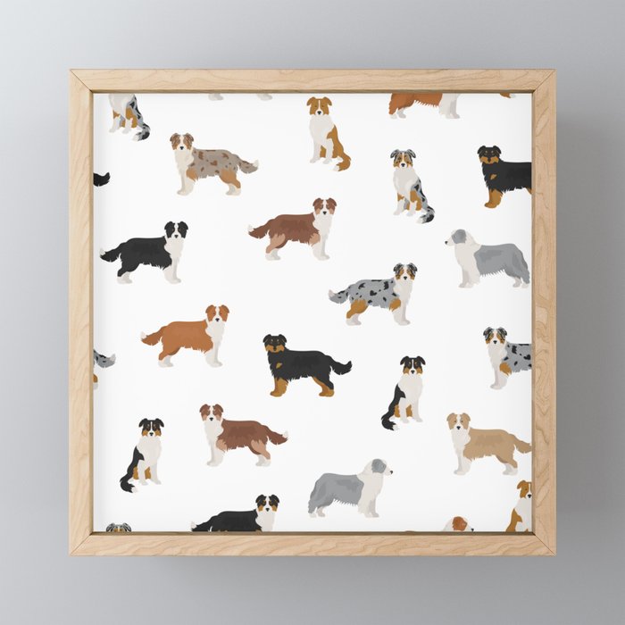 Australian Shepherd Colors Pattern Mini Art Print Gallery Image 1