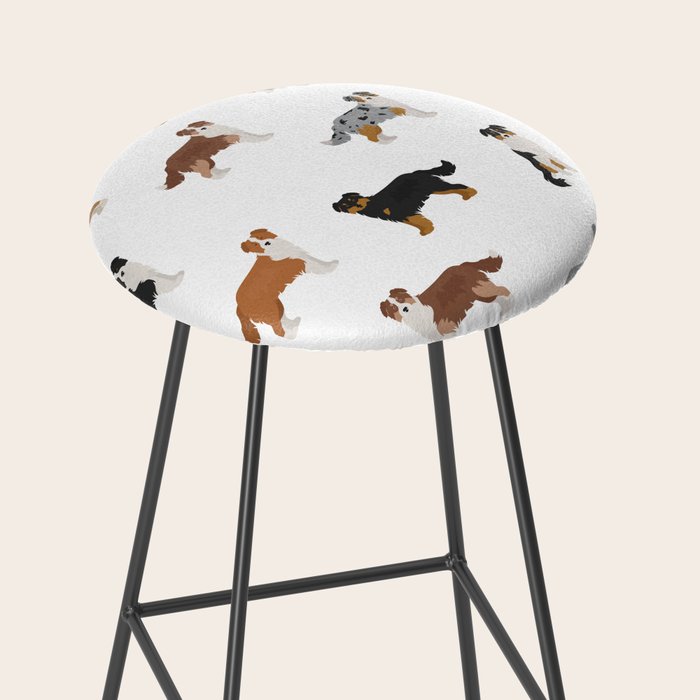 Australian Shepherd Colors Pattern Stool Gallery Image 2