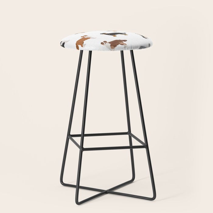 Australian Shepherd Colors Pattern Stool Gallery Image 1