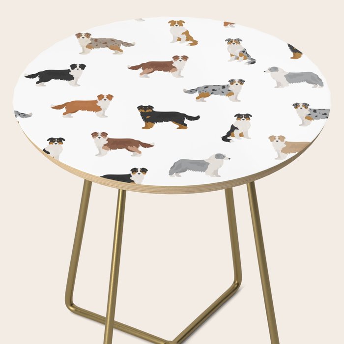 Australian Shepherd Colors Pattern Side Table Gallery Image 2