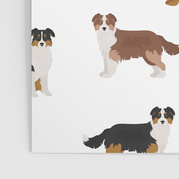 Australian Shepherd Colors Pattern Poster Gallery Image 3