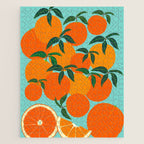 Orange Harvest - Blue Jigsaw Puzzle Gallery Image 1