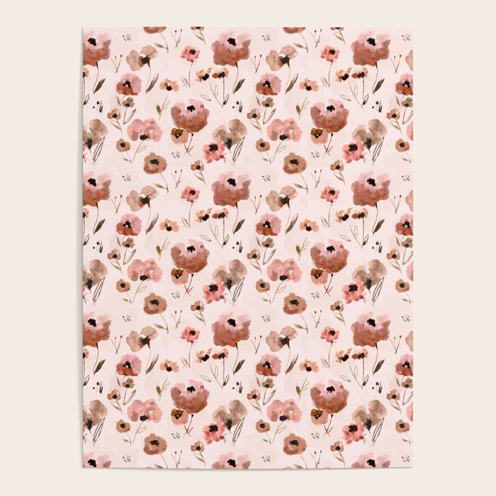 Farmhouse floral - pink Poster Gallery Image 4