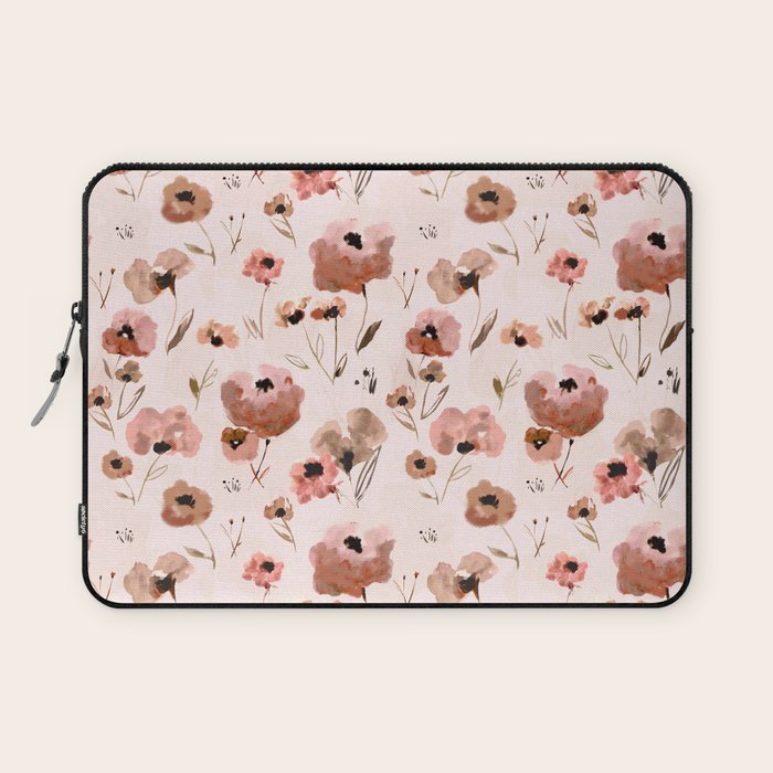 Farmhouse floral - pink Laptop Sleeve Gallery Image 1