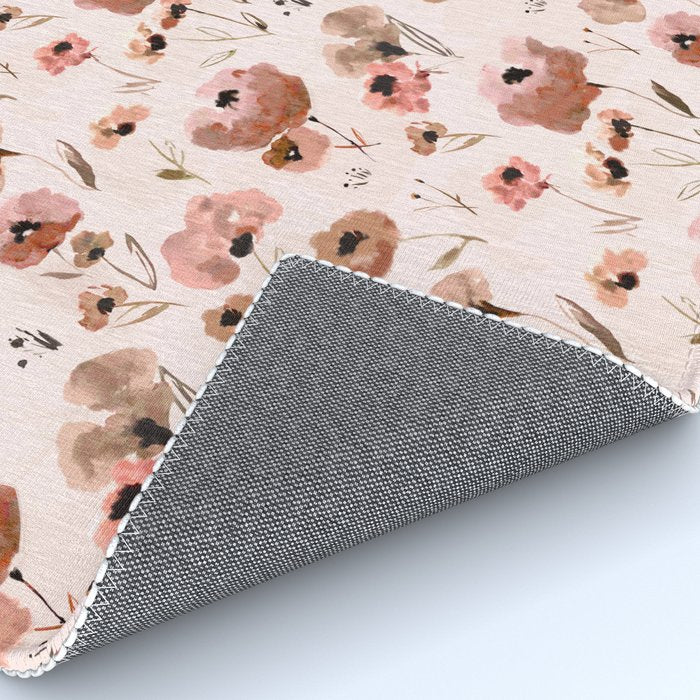 Farmhouse floral - pink Rug Gallery Image 4