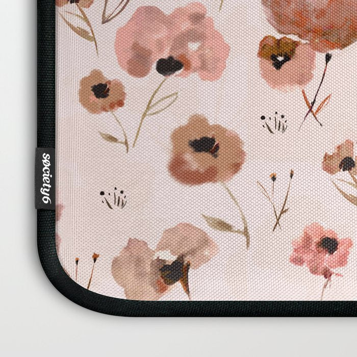 Farmhouse floral - pink Laptop Sleeve Gallery Image 3
