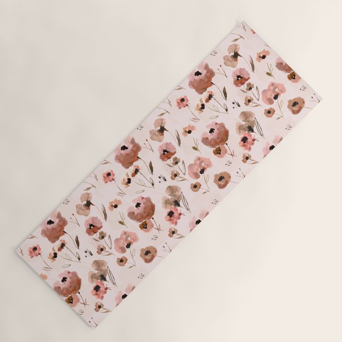 Farmhouse floral - pink Yoga Mat Gallery Image 1