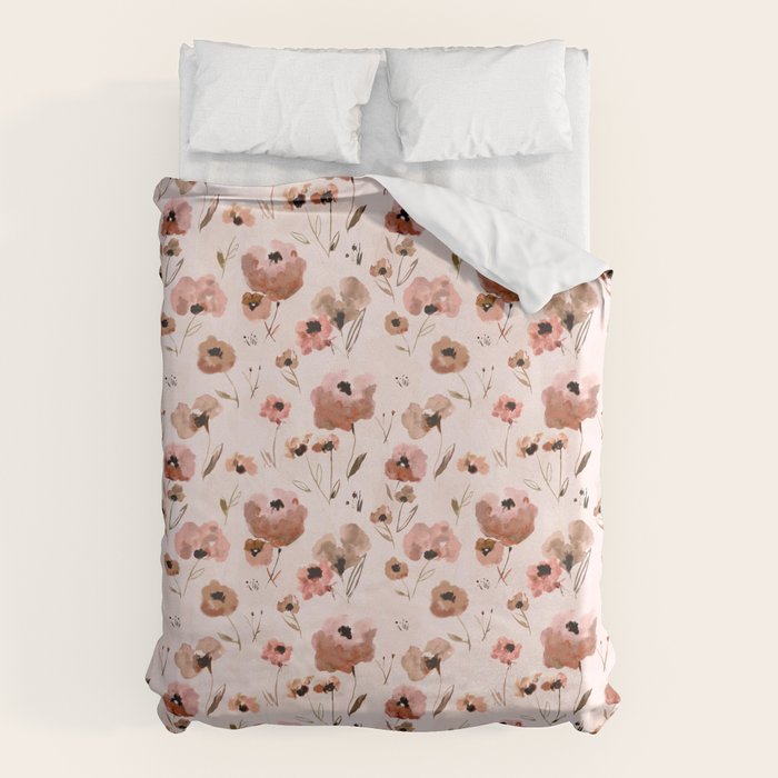 Farmhouse floral - pink Duvet Cover Gallery Image 6