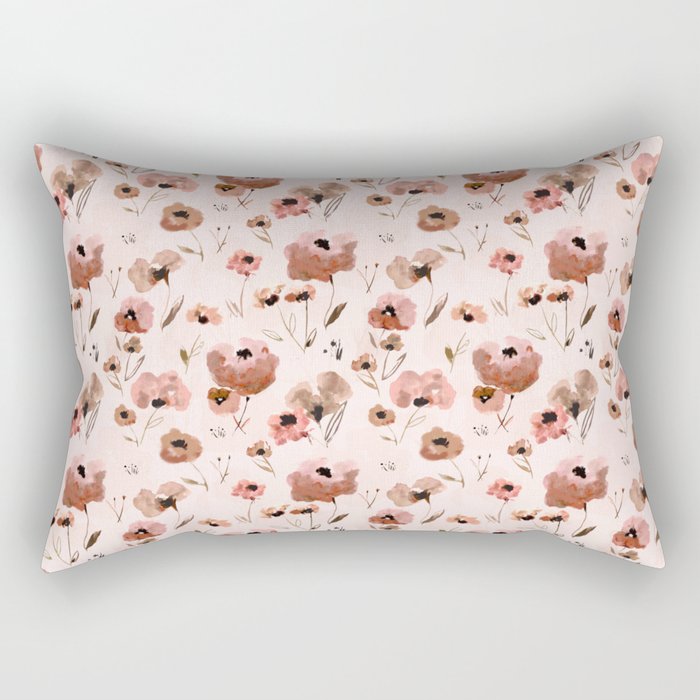 Farmhouse floral - pink Rectangular Pillow Gallery Image 2