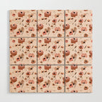 Farmhouse floral - pink Wood Wall Art Gallery Image 1