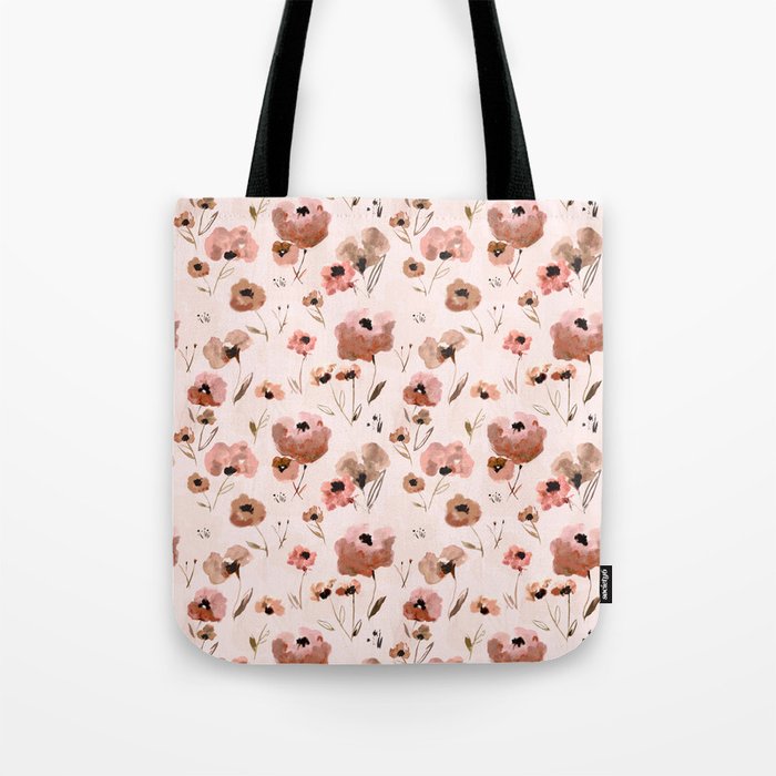 Farmhouse floral - pink Tote Bag Gallery Image 1