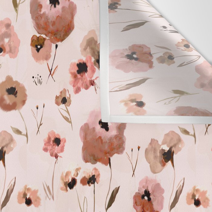 Farmhouse floral - pink Wall Tapestry Gallery Image 3