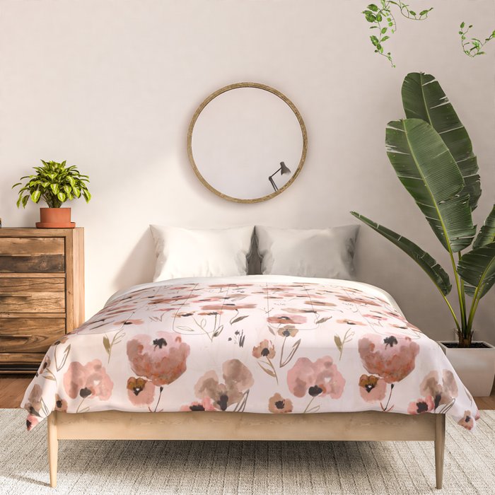 Farmhouse floral - pink Comforter Gallery Image 3