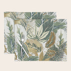 Wild Tropical Prints, Green and Gold Placemat Gallery Image 1