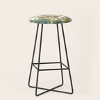 Wild Tropical Prints, Green and Gold Stool Gallery Image 1