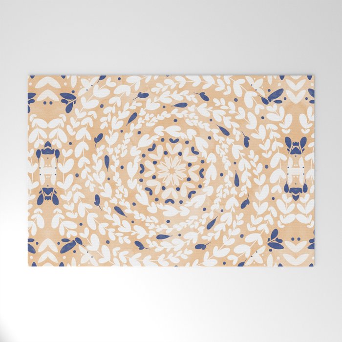 Pink Circular Nature Tiles PB Welcome Mat Gallery Image 1