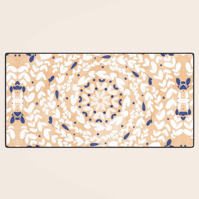 Pink Circular Nature Tiles PB Desk Mat Gallery Image 3