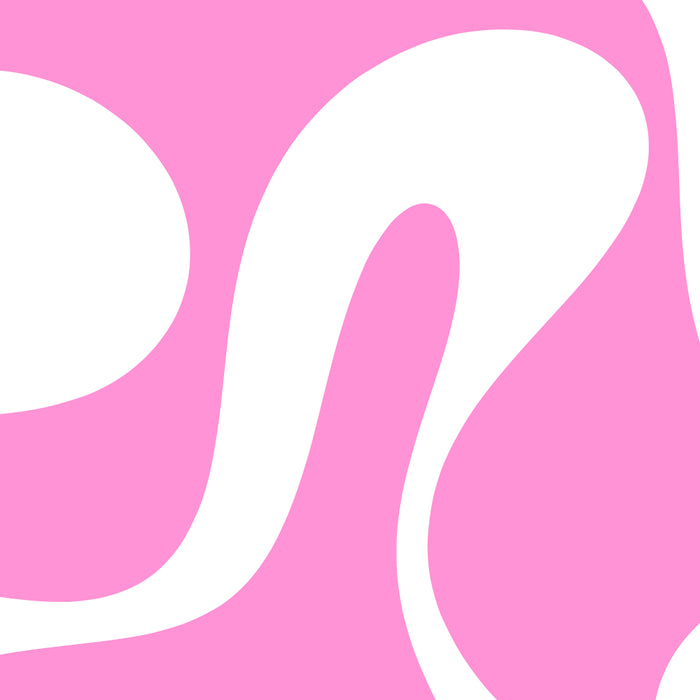Retro Modern Soft Curves Abstract Pattern in Preppy Pink and White Coffee Mug Gallery Image 2