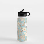 Ditsy Marker Florals - Turquoise Water Bottle Gallery Image 1
