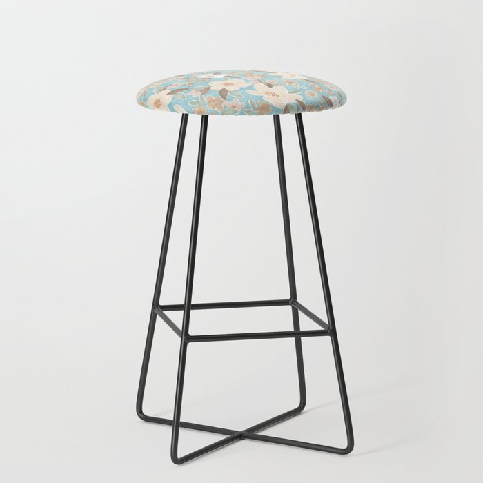 Ditsy Marker Florals - Turquoise Stool Gallery Image 1