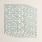 Ditsy Marker Florals - Turquoise Wrapping Paper Gallery Image 3