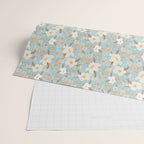 Ditsy Marker Florals - Turquoise Wrapping Paper Gallery Image 2