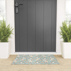 Ditsy Marker Florals - Turquoise Welcome Mat Gallery Image 3