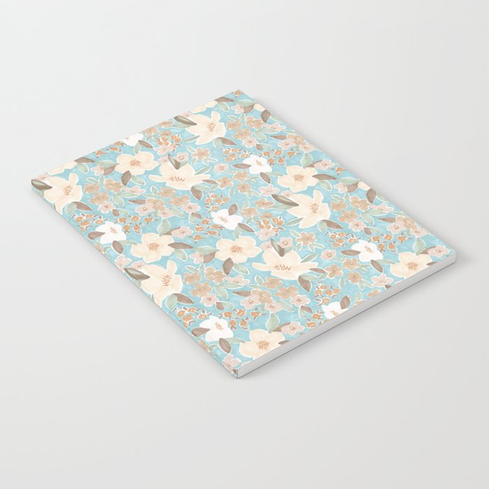 Ditsy Marker Florals - Turquoise Notebook Gallery Image 2
