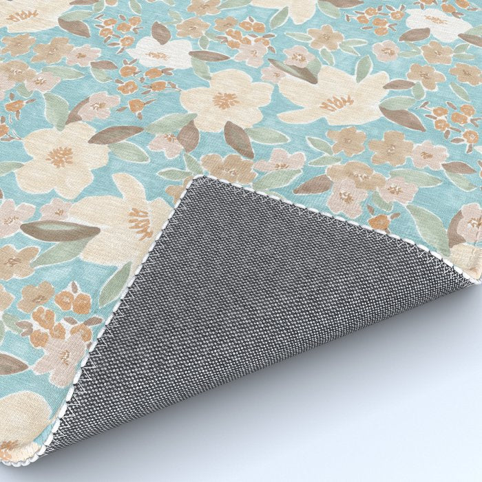Ditsy Marker Florals - Turquoise Rug Gallery Image 4