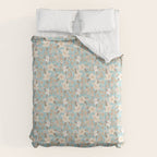 Ditsy Marker Florals - Turquoise Comforter Gallery Image 6