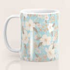 Ditsy Marker Florals - Turquoise Coffee Mug Gallery Image 3