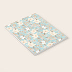 Ditsy Marker Florals - Turquoise Notebook Gallery Image 3