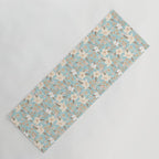 Ditsy Marker Florals - Turquoise Yoga Mat Gallery Image 1