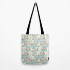 Ditsy Marker Florals - Turquoise Tote Bag Gallery Image 2