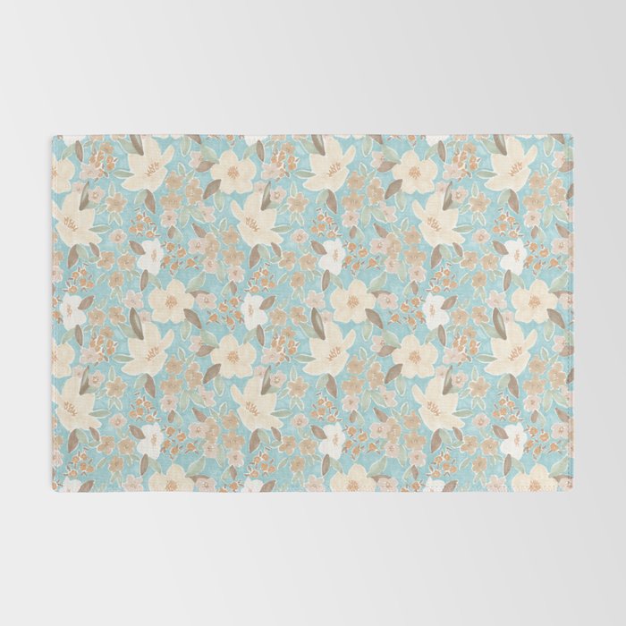 Ditsy Marker Florals - Turquoise Rug Gallery Image 2