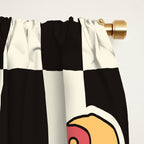 Have A Nice Day. Y2k Stickers, Black & White Checker Window Curtain Gallery Image 2