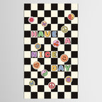 Have A Nice Day. Y2k Stickers, Black & White Checker Tablecloth Gallery Image 2