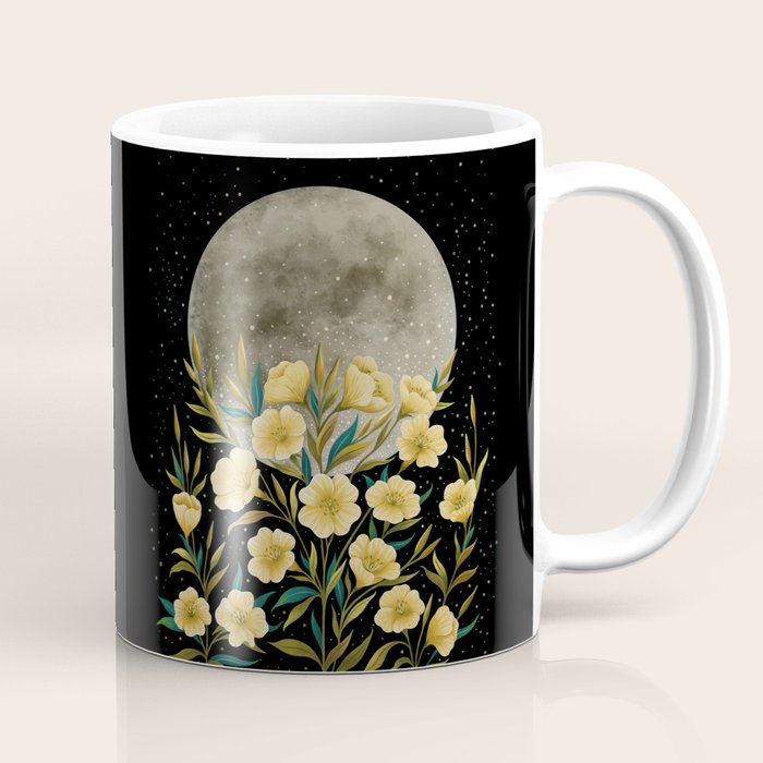 Moon Greeting- Yellow Evening Primrose Coffee Mug Gallery Image 1