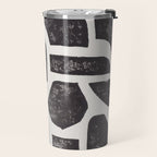 Linocut Abstract #3 Travel Mug Gallery Image 2