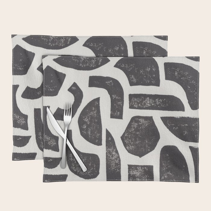 Linocut Abstract #3 Placemat Gallery Image 1