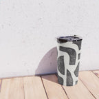 Linocut Abstract #3 Travel Mug Gallery Image 4